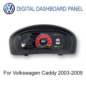 Volkswagen Caddy 2003-2009 Painel de instrumentos digital de 9 polegadas vista principal