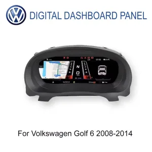 Painel de instrumentos digital do Volkswagen Golf 6 2008-2014 LCD IPS de 12,3 polegadas