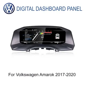 Painel de instrumentos digital da Volkswagen Amarok 2017-2020 vista frontal LCD IPS de 12,3 polegadas