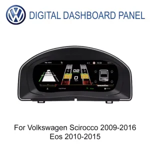 Volkswagen Scirocco 2009-2016 e Eos 2010-2015 Painel de instrumentos digital de 10,25 polegadas vista frontal