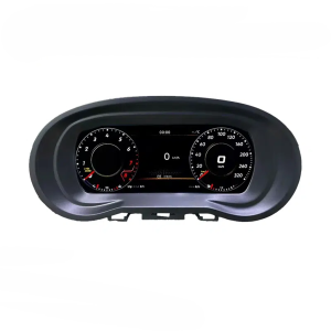 Prelingcar Painel de instrumentos digital LCD de 9 polegadas com vista frontal para VW Polo 6R 2008-2016, Vento e CrossFox 2015
