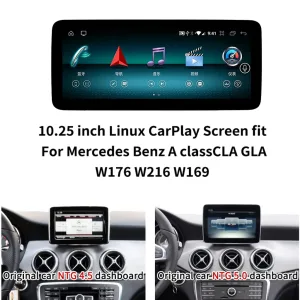 Unidade principal Mercedes-Benz NGT4.5 com Android para os modelos W169, W204 e W246, 2012–2014