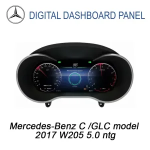 Painel digital do Mercedes C GLC 2017 W205 NTG 5.0 | 12.3″ CarPlay