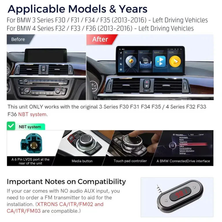 Unidade Android BMW F30 NBT EVO