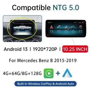 Unidade principal Android do Mercedes Classe B 2012-2018 | CarPlay DSP
