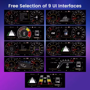 Painel de instrumentos digital de 12,3 polegadas para Audi TT 2009-2013