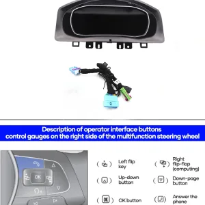 Painel de Instrumentos Digital Volkswagen Tiguan 2009–2017 12.3-inch conectores traseiros e portas de cablagem