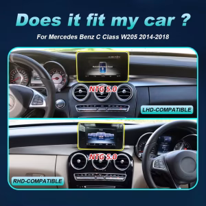 Mercedes W205 GLC Android Screen | C-Class X253 V-Class W447 NTG 5.0 4 Mercedes Benz Classe C W205 GLC X253 V W446 Navegação Multimédia Automóvel