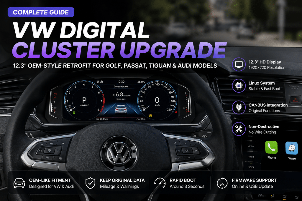 Guia de atualização do painel digital da VW