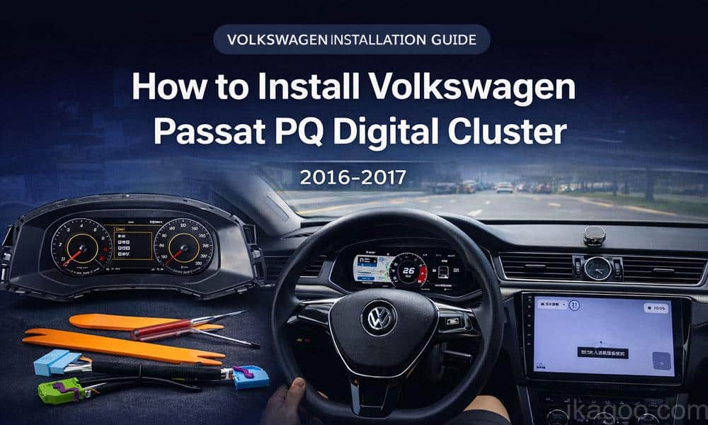 Como instalar o painel de instrumentos digital PQ do Volkswagen Passat