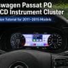 Instalação do painel de instrumentos digital do Passat