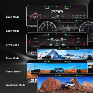 Painel digital do Nissan Patrol Y62 — Suporte multilingue