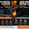 Melhor Atualização de Painel Digital: Estilo OEM vs Virtual Cockpit OEM em Segunda Mão