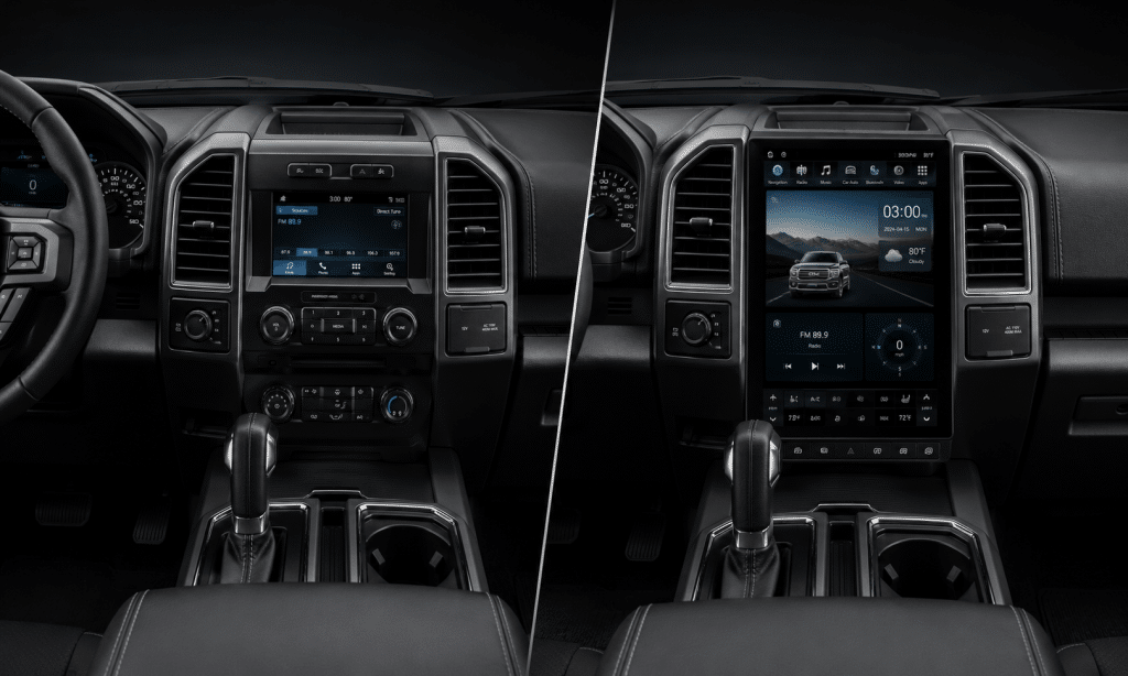 Guia de instalação do rádio ao estilo Tesla no Ford F-150 (2015–2020)