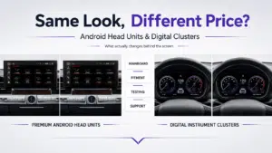 Preços das unidades principais Android e dos painéis digitais: o mesmo aspeto, uma grande diferença