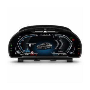 Display do velocímetro e dos indicadores do painel digital BMW X5 E70 no ecrã de 12.3 polegadas