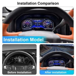 Comparação da instalação do painel de instrumentos digital chevrolet modelo 1