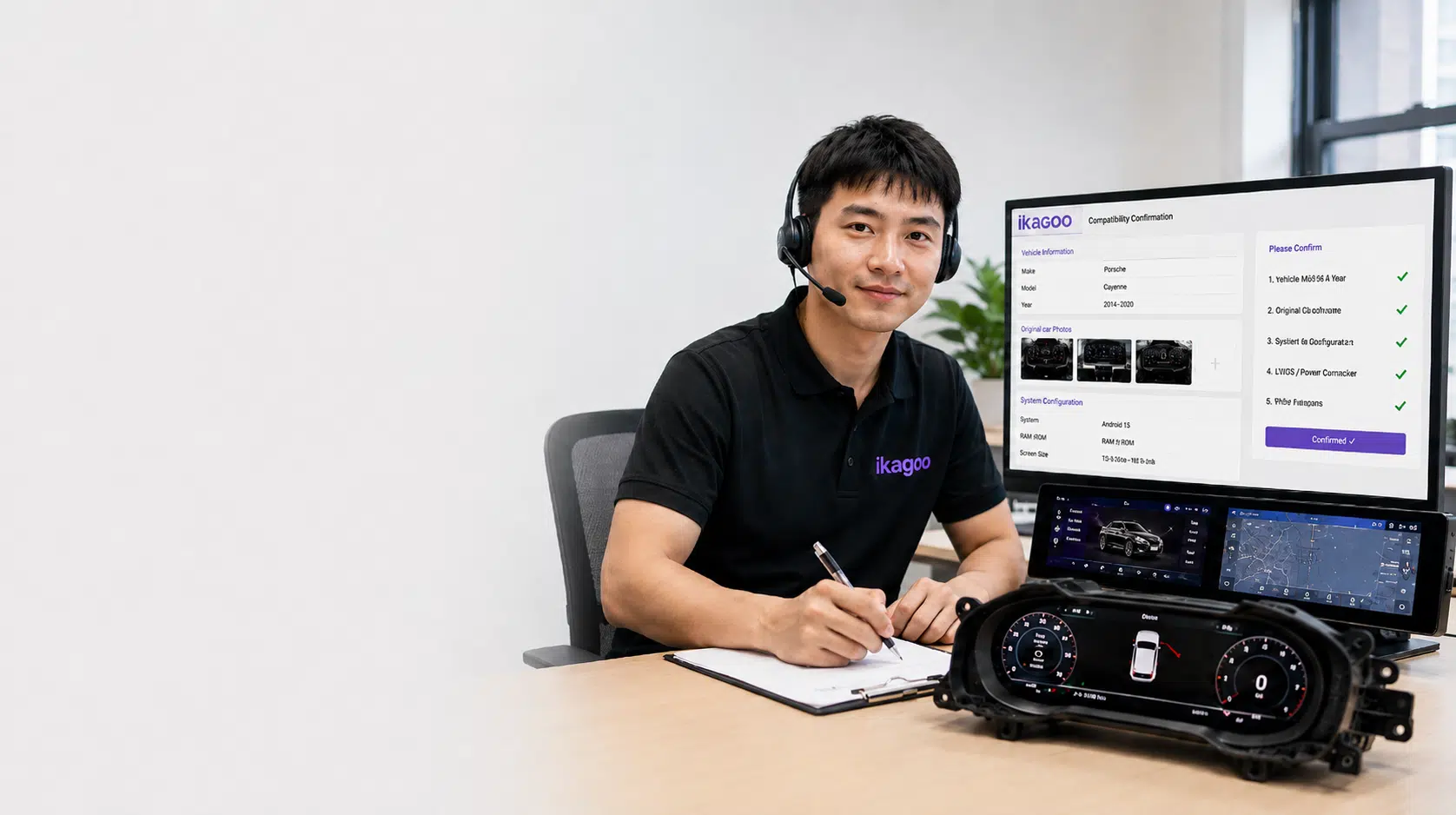 iKAGOO ingenieur beoordeelt voertuigcompatibiliteit voor upgrades van digitale instrumentenclusters en Android-headunits
