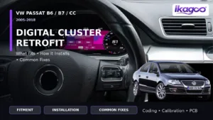 Instalação e adaptação do painel de instrumentos digital no VW Passat B6, B7 e CC, bem como soluções comuns para problemas