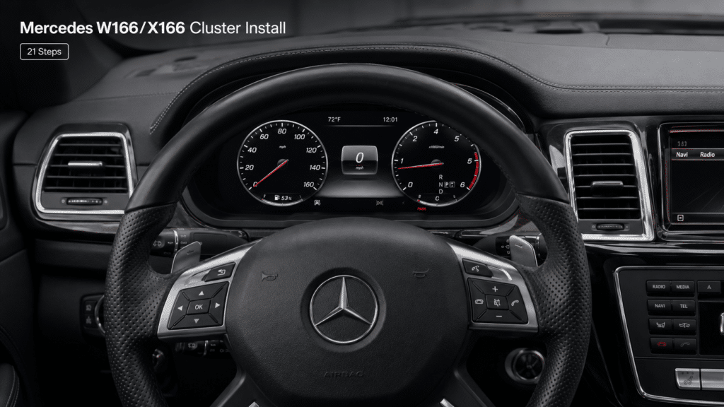 Instalação do painel de instrumentos digital para Mercedes W166 X166 | 2012–2019