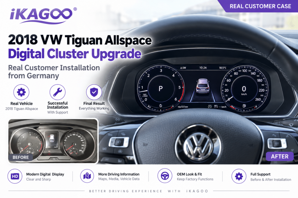 2018 Atualização para Painel Digital do VW Tiguan Allspace – Caso Real de Instalação por Cliente