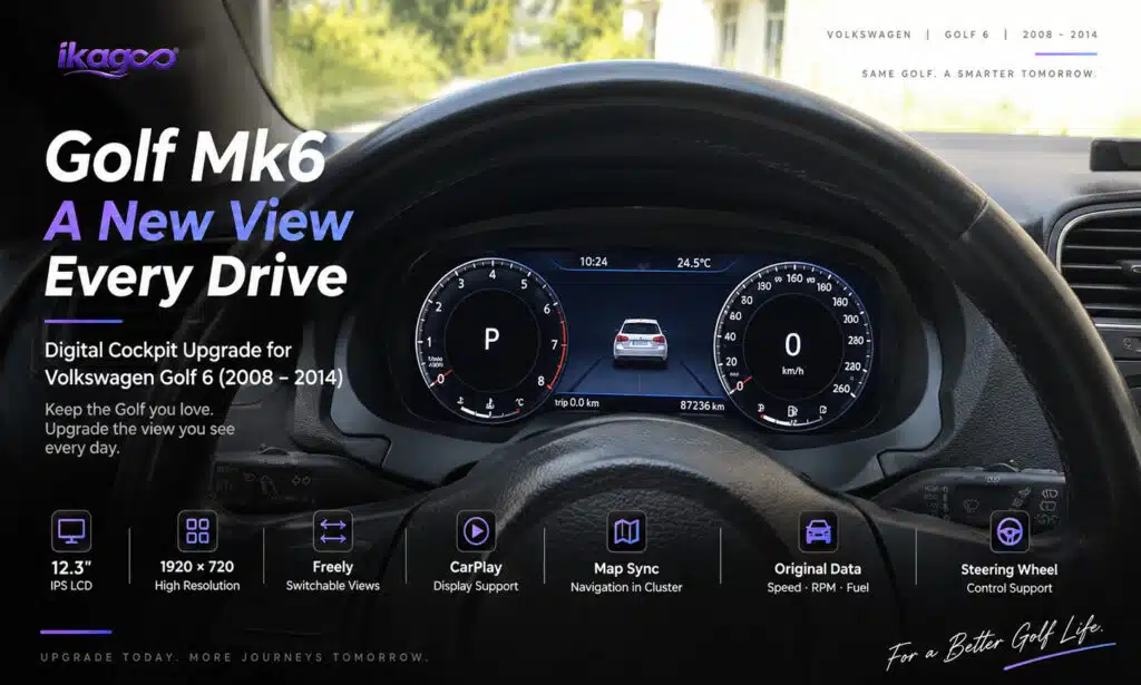 Atualização do Cockpit Digital do Golf Mk6: CarPlay, Sincronização de Mapas e Mais