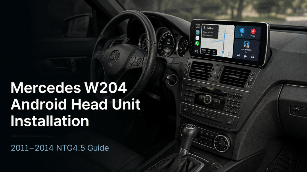 Instalação de Unidade Principal Android para Mercedes W204: Guia de 14 passos NTG4.5 para 2011–2014