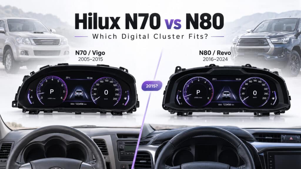 Painel digital Toyota Hilux N70 vs N80: Qual se adapta ao seu Hilux
