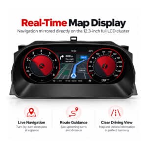 painel digital vw caddy exibição de mapa
