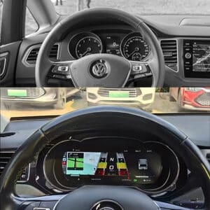 painel digital vw golf sportsvan antes e depois da atualização