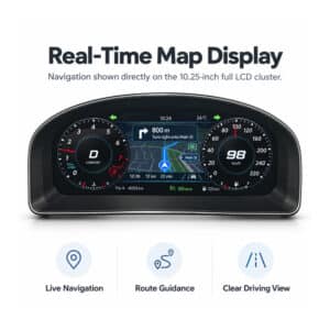 painel digital vw touran ecrã de navegação com mapa