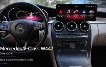 Guia de instalação do painel de instrumentos digital Mercedes W447: 27 passos reais para V-Class 2016–2019