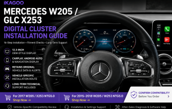 Guia de instalação do painel digital do Mercedes W205