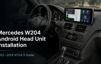 Instalação de Unidade Principal Android para Mercedes W204: Guia de 14 passos NTG4.5 para 2011–2014